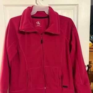 Calvin Klein Vibrant Pink Zip-Up Fleece